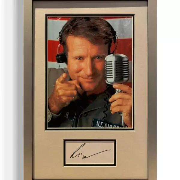 Robin Williams Signed Display