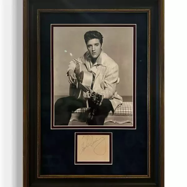 Elvis Presley Signed Display