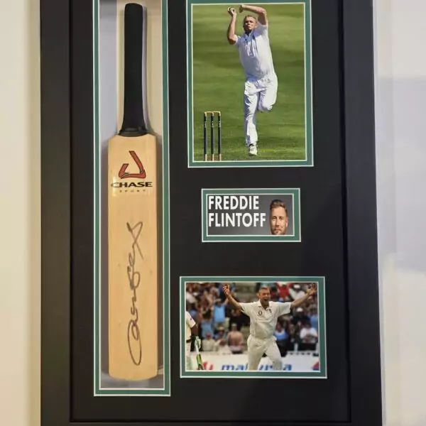 Freddie Flintoff Signed Cricket Bat