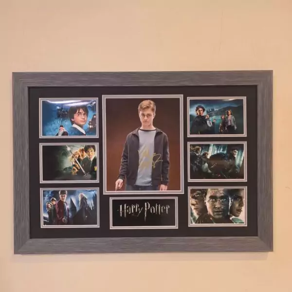 Daniel Radliffe signed Harry Potter display